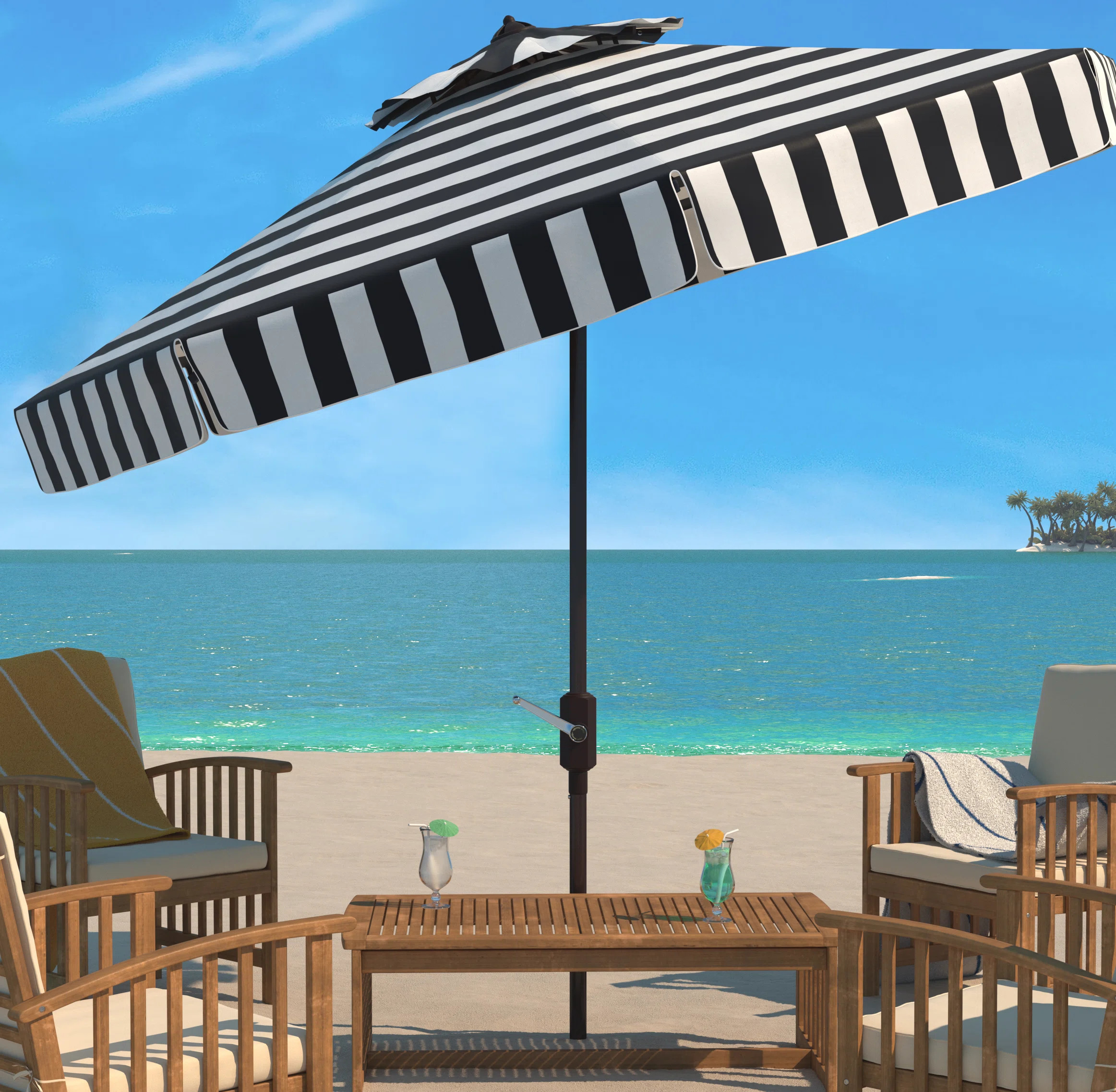 Trainor 130'' Beach Umbrella | Wayfair North America