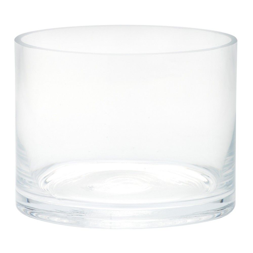 4""x5"" Glass Cylinder Vase - Diamond Star, Clear | Target