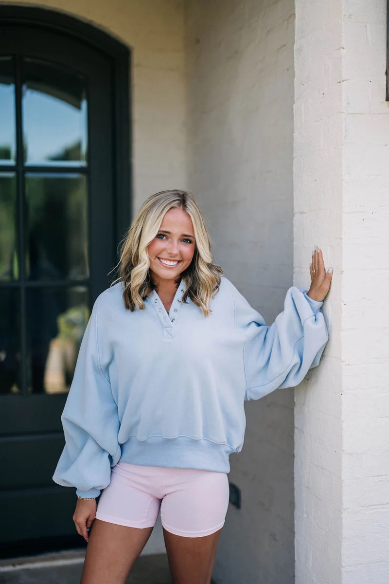 Let's Go For A Walk Pullover - Sky Blue | cocolillys