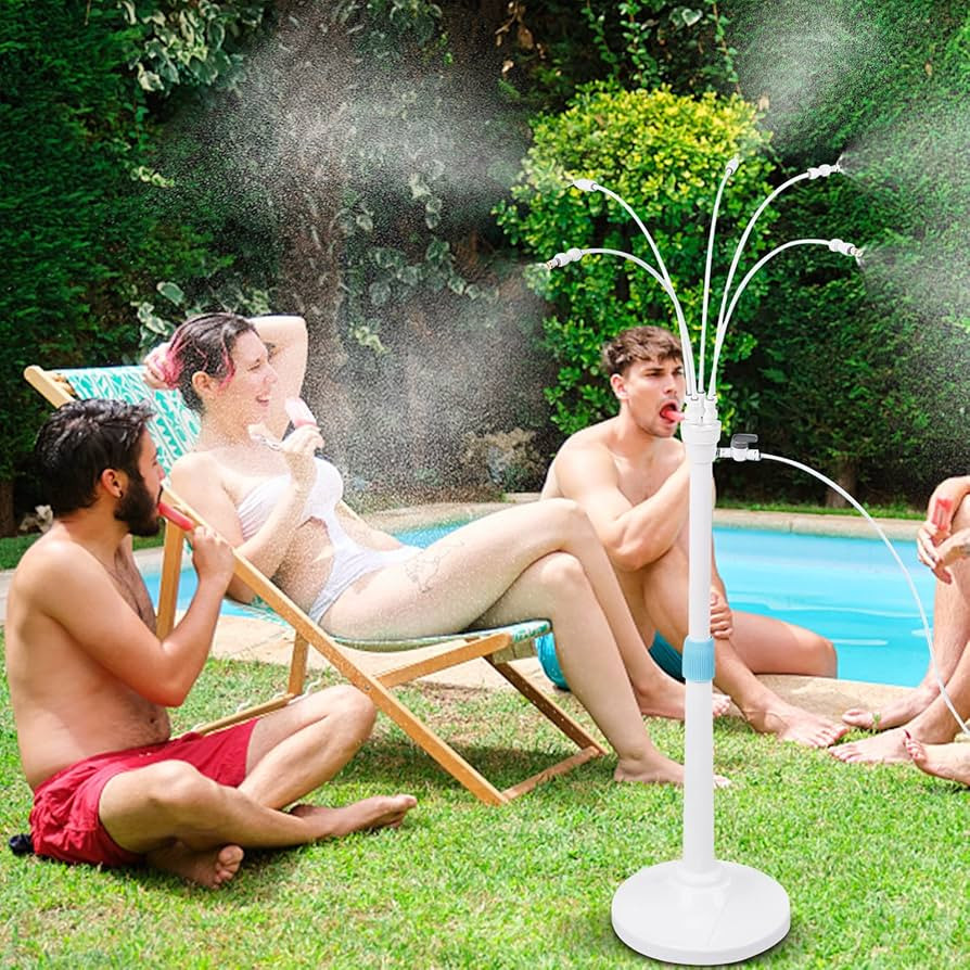 Misters for Outside Patio, Standing Misting Cooling System, Portable Outdoor Water Mist Hose Kit,... | Amazon (US)