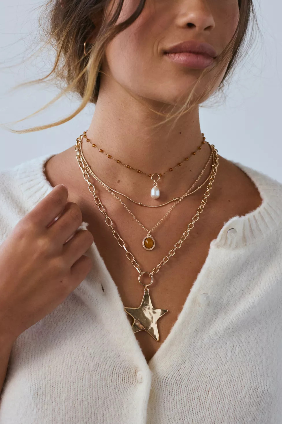 Jupiter Star Pendant Layering Necklace Set | Urban Outfitters (US and RoW)