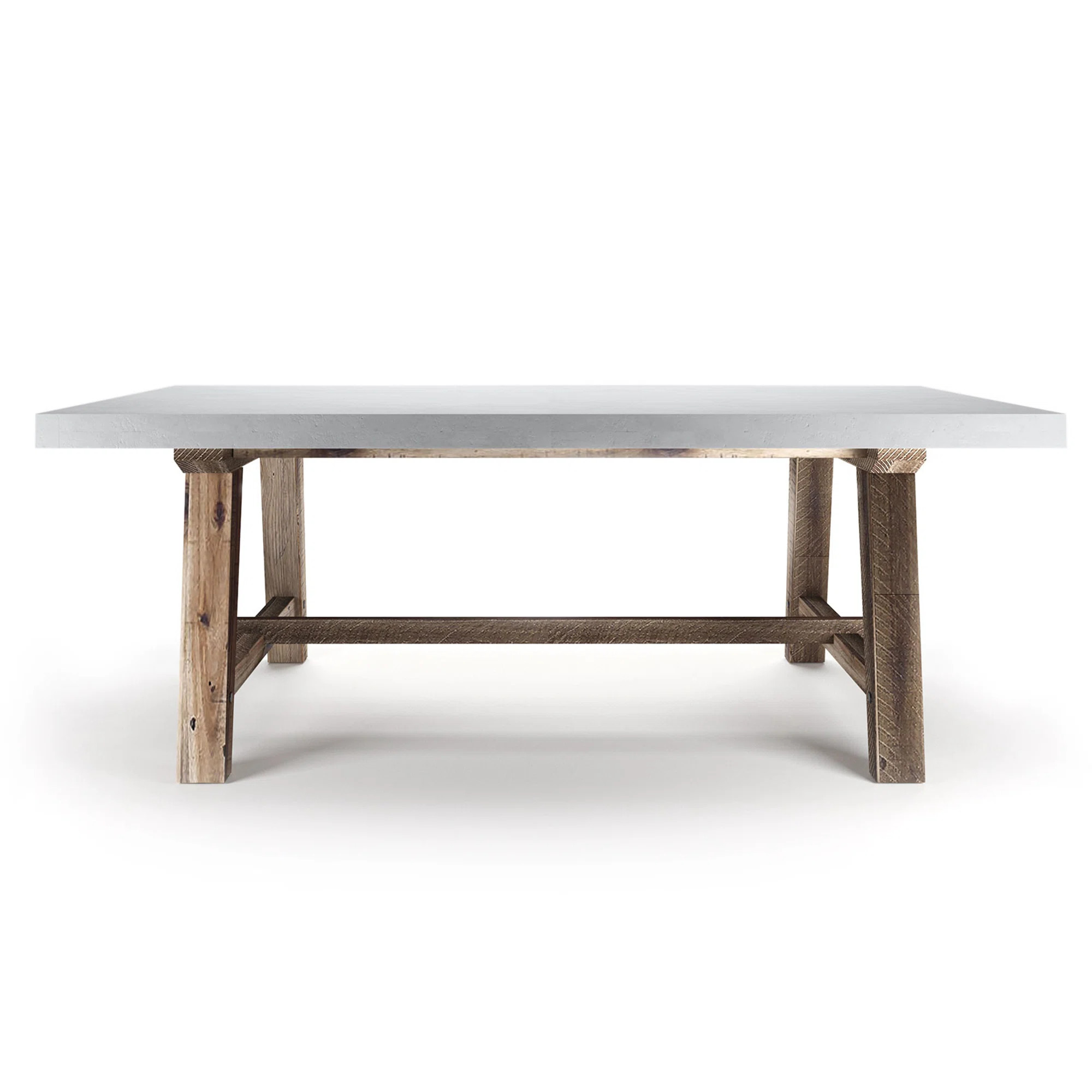 Partlow Dining Table With Concrete Top And Wood Base | Wayfair North America