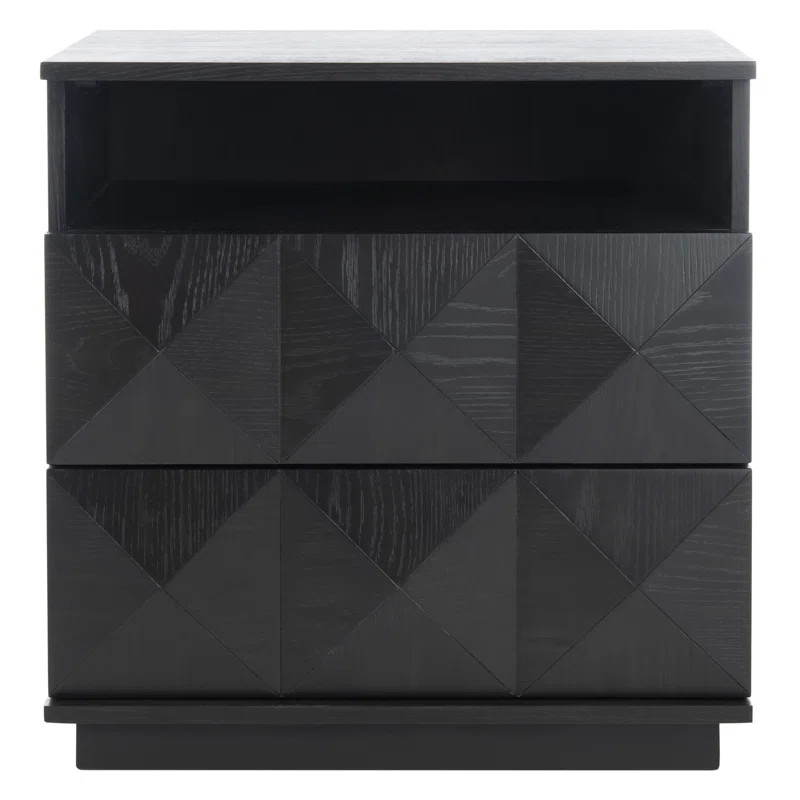 Dax 2 - Drawer Nightstand in Black | Wayfair North America