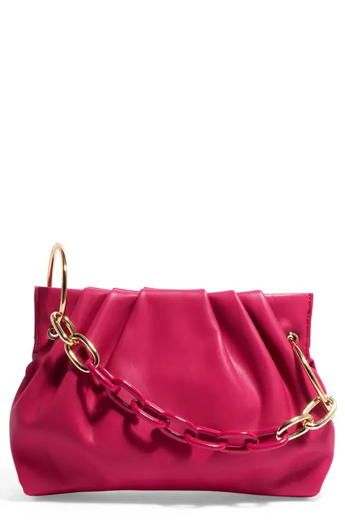 HOUSE OF WANT Chill Vegan Leather Frame Clutch in Magenta at Nordstrom | Nordstrom