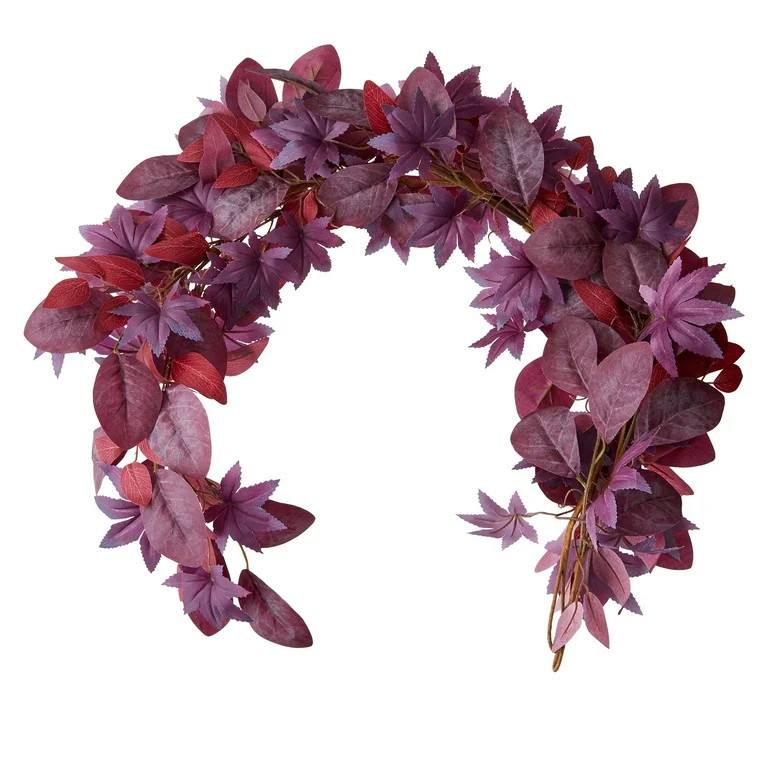 Maple Leaf Garland, Purple, 6', Fall by Way To Celebrate | Walmart (US)