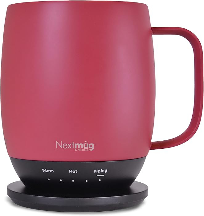 Nextmug - Temperature-Controlled, Self-Heating Coffee Mug (Dusty Rose - 14 oz.) | Amazon (US)