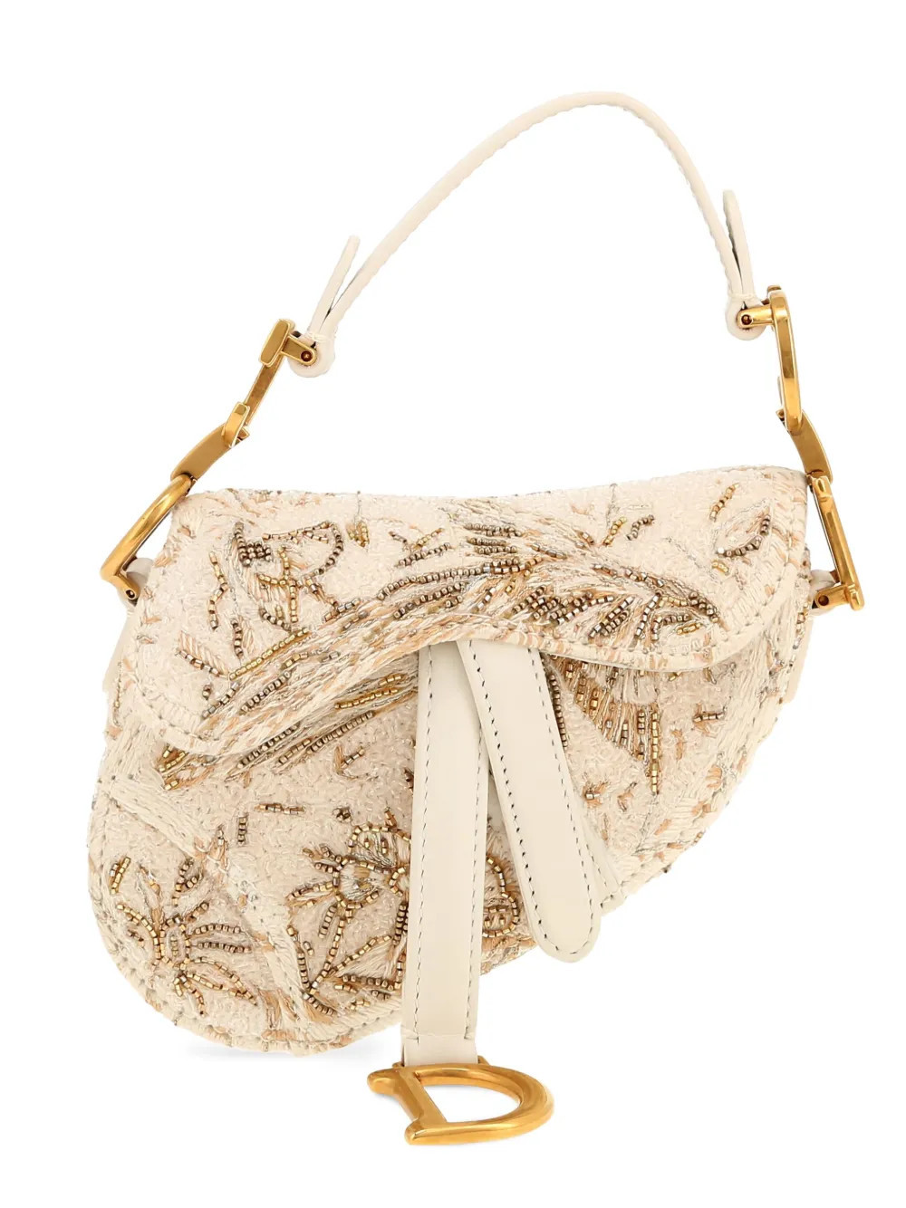 Christian Dior Pre-Owned 2020s mini Saddle shoulder bag - Neutrals | Farfetch Global