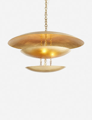 Florko Chandelier by Arteriors, Gold Leaf 31" Dia | Lulu and Georgia 