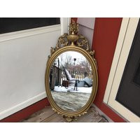 Vintage Gold Mirror Oval | Etsy (US)