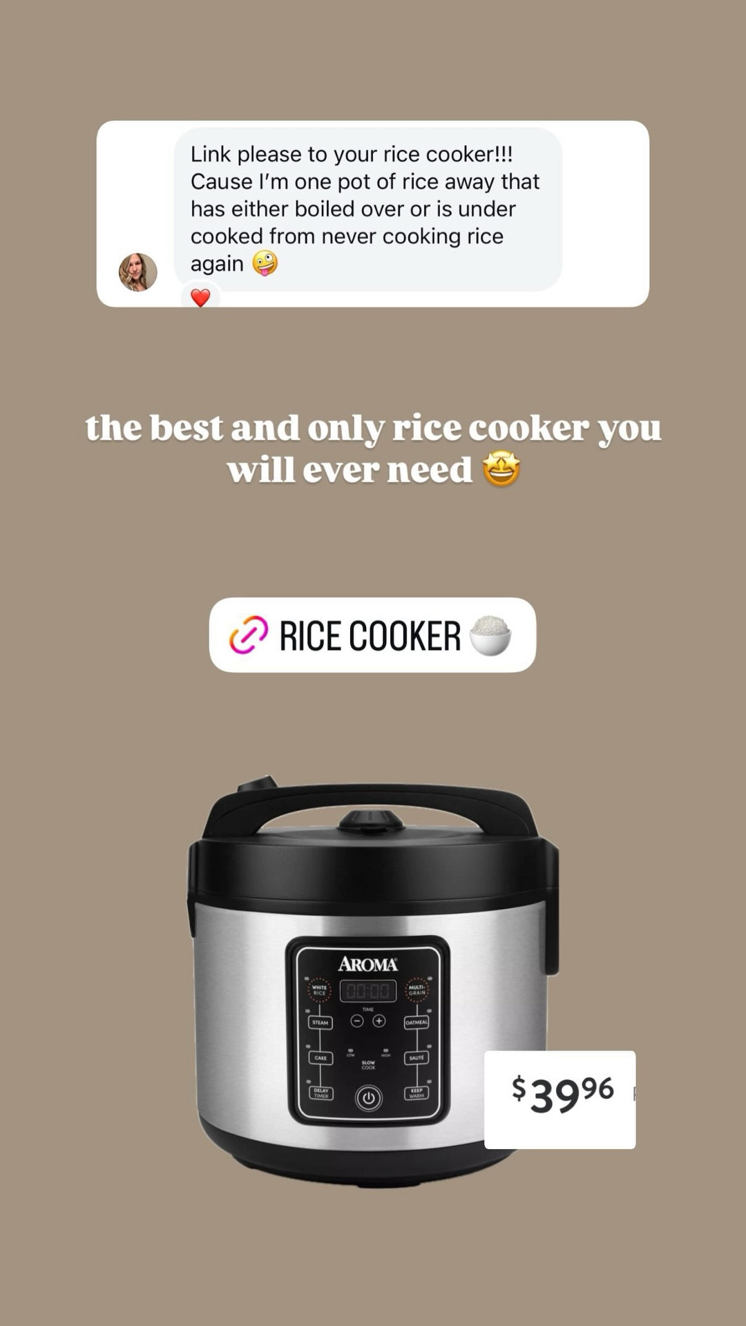 the best and only rice cooker you will ever need! 
makes for super easy dinners

#LTKFindsUnder50 #LTKHome #LTKVideo