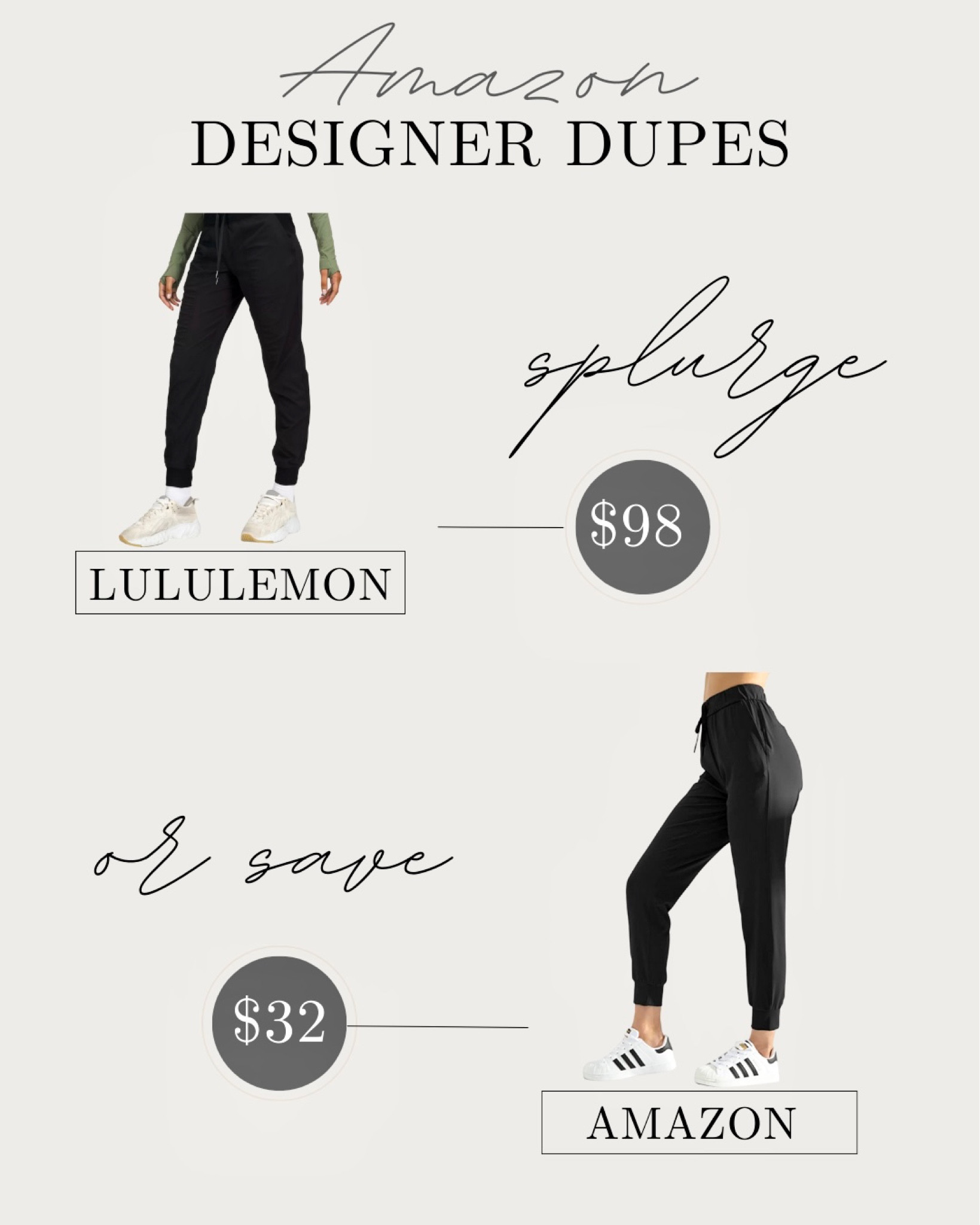 I love these joggers from Amazon! They come is so many colors🖤

#lululemon #dupes #lululemondupe #amazonfind #amazondupes #joggers

#LTKFind #LTKunder50 #LTKstyletip