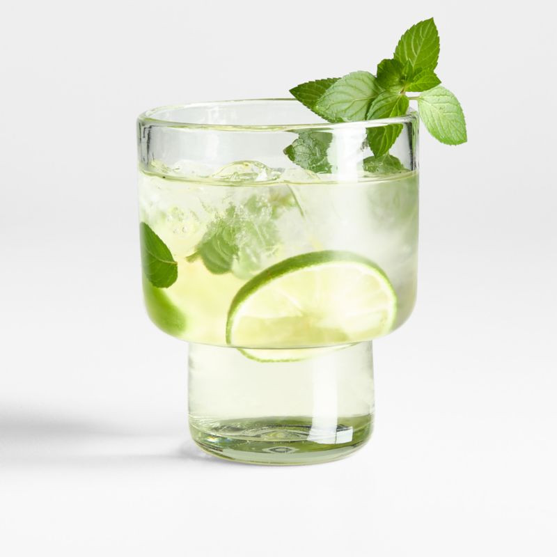Cortez 7-oz. Recycled Double Old-Fashioned Glass | Crate & Barrel | Crate & Barrel