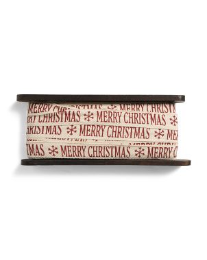 25 Yards Printed Merry Christmas Ribbon | TJ Maxx