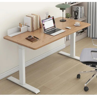 Solid Wood Electric Adjustable Standing Desk | Wayfair North America