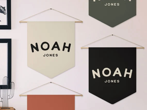 Custom Name Banner  Custom Pennant  Personalized Name Wall - Etsy | Etsy (US)