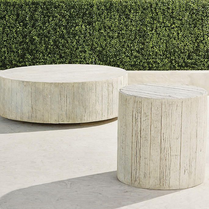 Barrel Wood Side Table | Frontgate | Frontgate