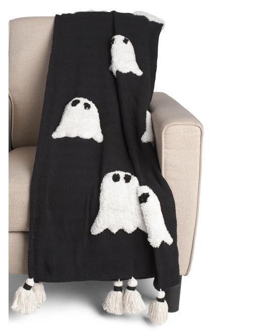 Oversized Hand Woven Tufted Ghost Throw | TJ Maxx