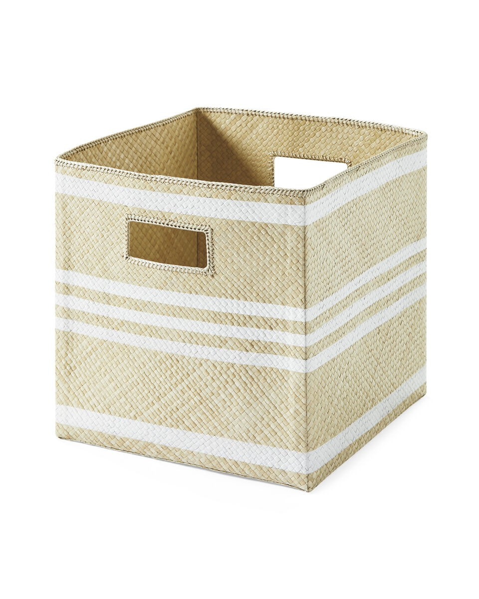 Pandan Woven Square Bin | Serena and Lily