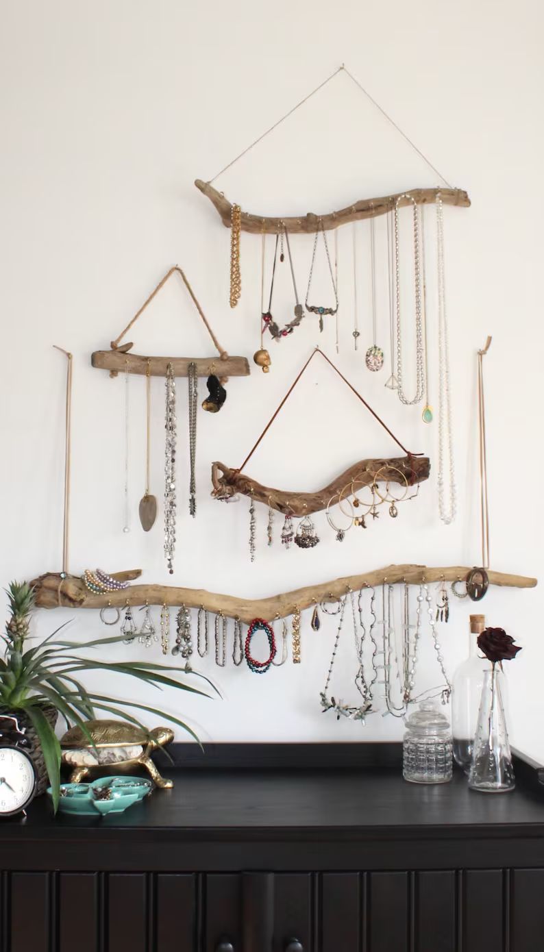 Driftwood Jewelry Organizer - Made to Order Jewelry Hangers - Pick the Driftwood - Boho Decor Sma... | Etsy (US)