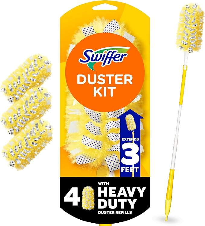 Swiffer Duster Kit with 6 ft Super Extendable Handle, Heavy Duty Dusting Starter Kit with 4 Refil... | Amazon (CA)