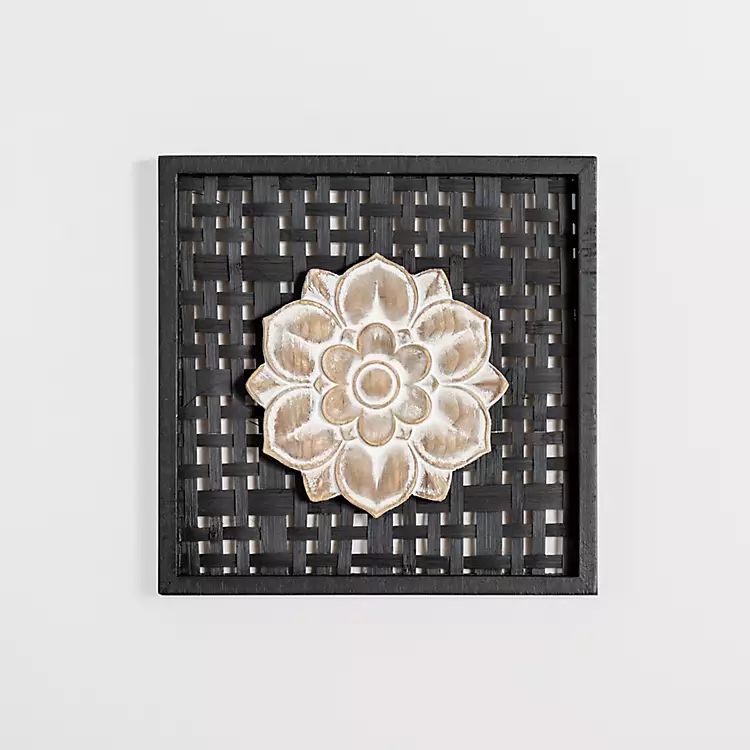 Black Rattan Medallion Wall I Plaque | Kirkland's Home