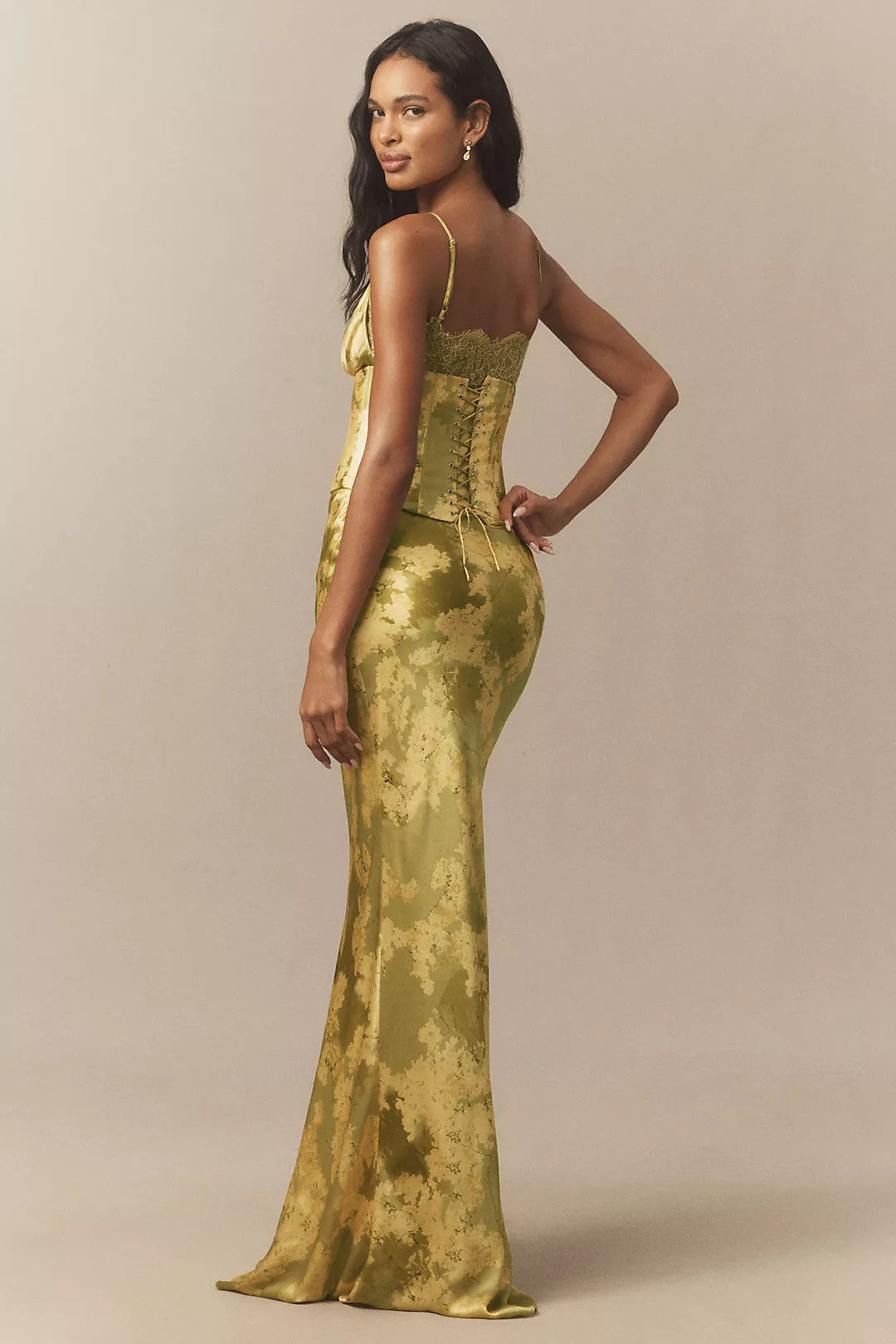 De La Vali Cleodora Silk Corset Maxi Gown | Anthropologie (US)
