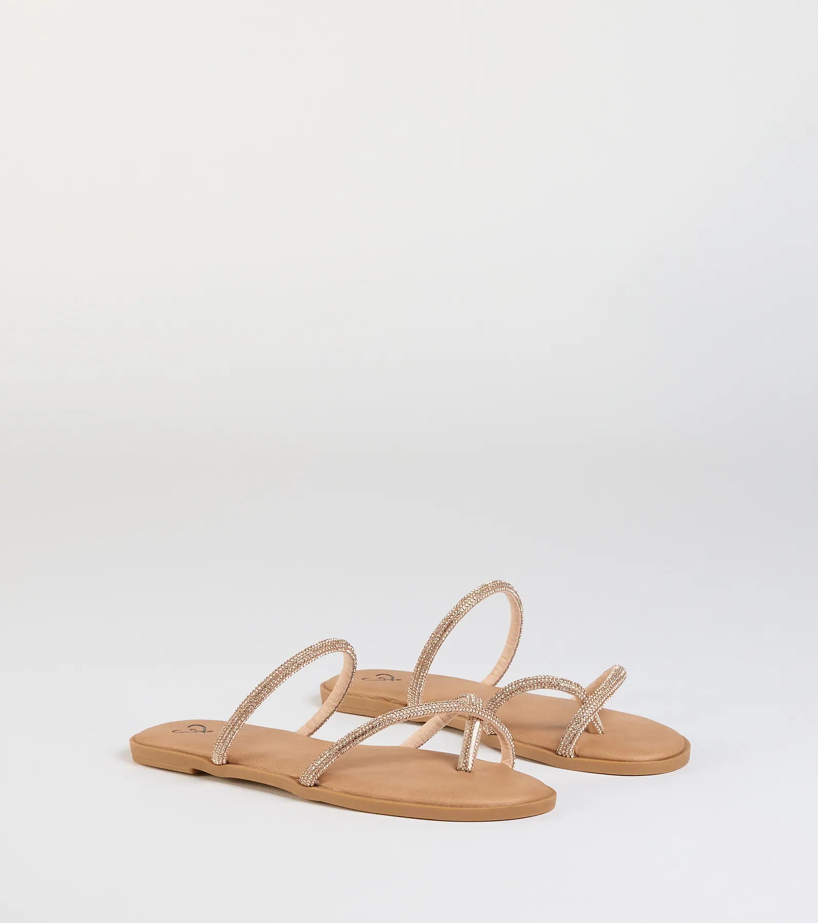 Always Shining Rhinestone Strappy Sandals | Windsor Stores