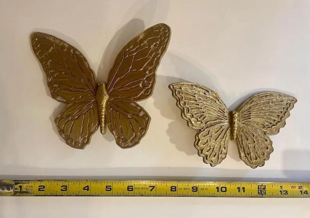 VTG 2 Homco Home Interiors Gold Plastic/resign Butterflies. Original Bag! - Etsy | Etsy (US)