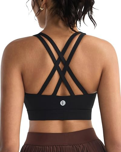 RUNNING GIRL Sports Bra for Women,Strappy Running Criss-Cross Back High Impact Sports Bra with Se... | Amazon (US)
