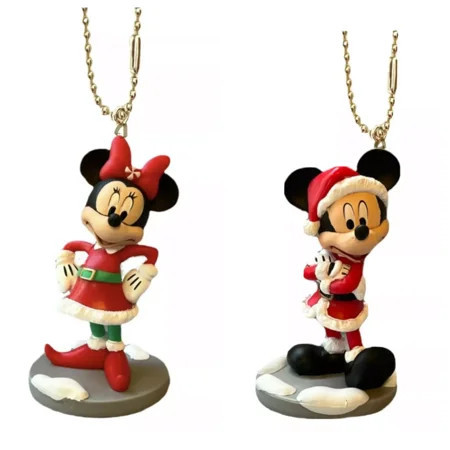 Mickey Santa Candy Cane Keychain Dangler Figure Figurine 3” Pvc Holiday | Walmart (US)
