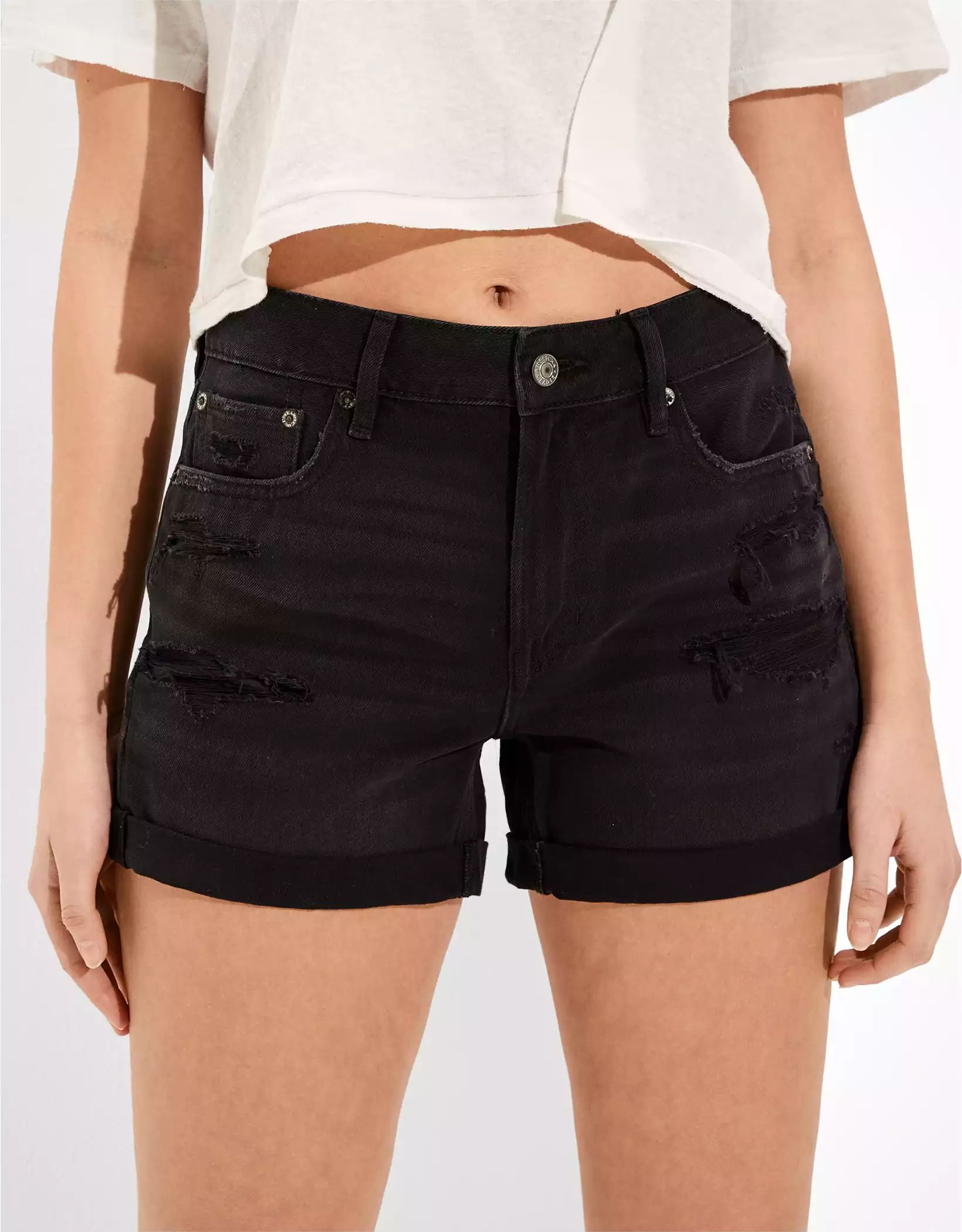 AE Low-Rise Denim Tomgirl Short | American Eagle Outfitters (US & CA)