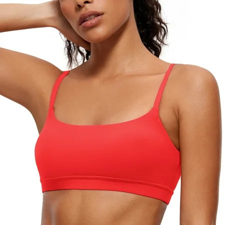 CRZ YOGA Womens Butterluxe Adjustable Spaghetti Strap Sports Bra | Walmart (US)