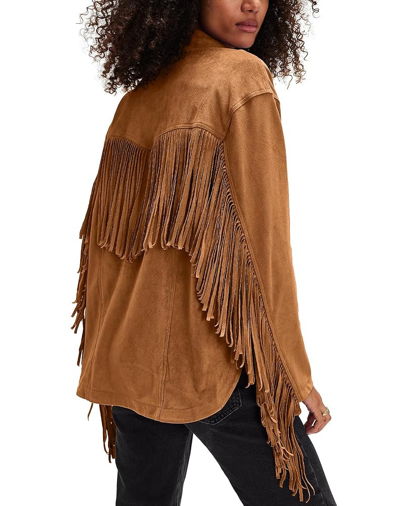 Gacaky Women's Oversized Faux Suede Fringe Jacket Vintage Western Cowgirl Tassel Jackets Country ... | Amazon (US)