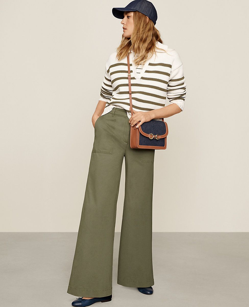 AT Weekend Wide Leg Chino Pants | Ann Taylor (US)