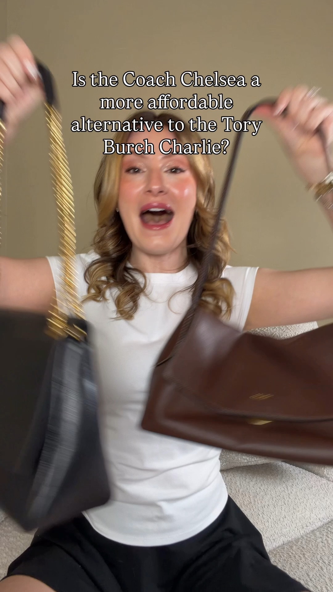 I bought both so you don't have to. The Coach Chelsea  and the Tory Burch Charlie — everyone's calling them sisters, but are they really?

Here's what nobody tells you: the Coach has that natural full grain leather that actually gets better with age and has an additional suede lining. The Tory Burch Charlie? diamond quilting that photographs insanely well, and a classy elevated vibe. 


Price breakdown: Coach Chelsea runs around $325-350 depending on the straps. Tory Burch Charlie sits at $595. That's a $250-$270 gap for what a lot of people are calling "basically the same bag."

My verdict? If you want something more casual and to save some money, the Chelsea is where it’s at!
If you want something more elevated and versatile then the Charlie is a great choice. 

Which one would you pick? Comment COACH or TORY and tell me why — I'm genuinely curious where people land on this one.

Follow for more bag comparisons!