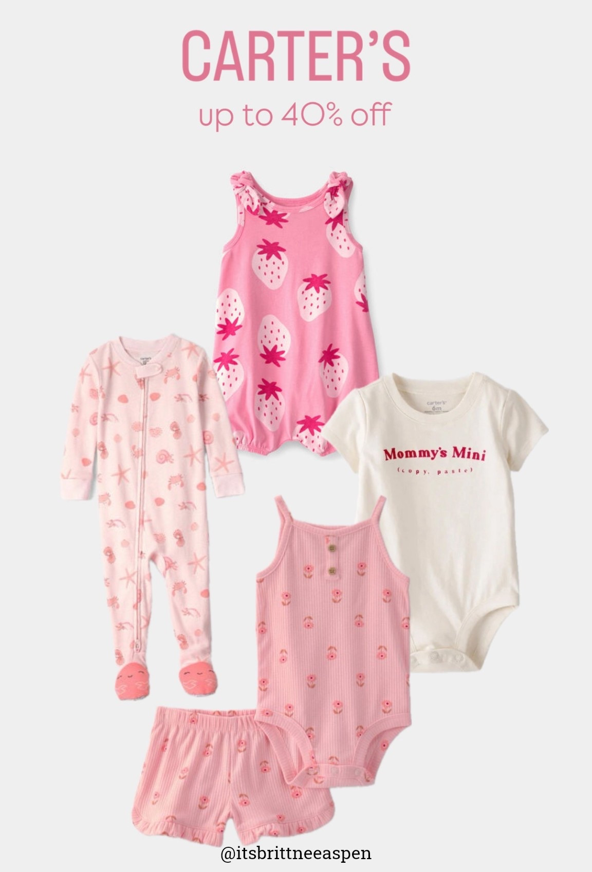 Carters up to 40% off 

#carters #kidsclothes #baby #sale 

#LTKBaby #LTKSaleAlert #LTKKids