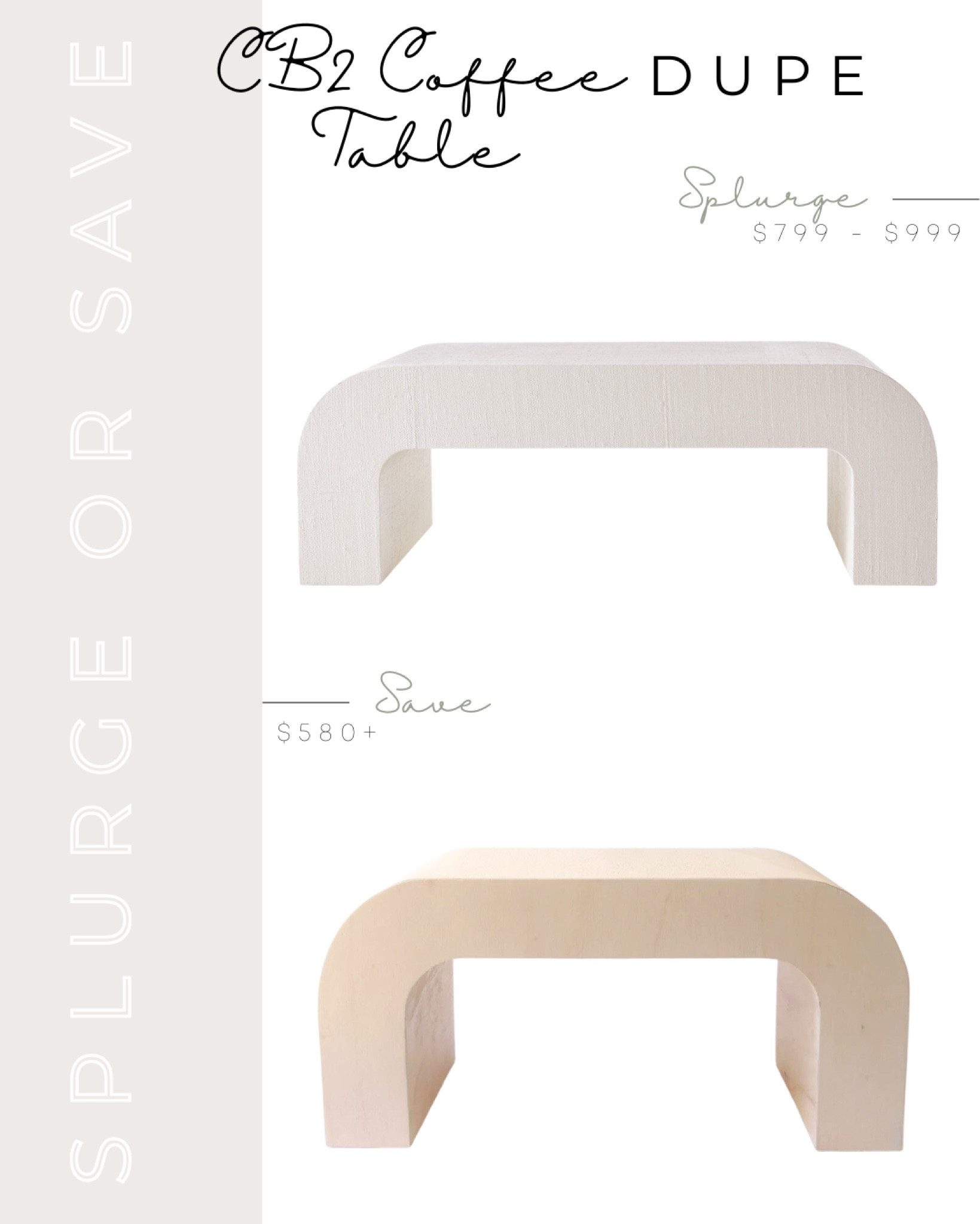 CB2 Dupe | CB2 Horseshoe Coffee Table Dupe | Horseshoe Table | Modern Coffee Table | Splurge or Save | Lacquered Coffee Table | Etsy Furniture | Handmade Furniture | Curved Coffee Table | Sled Coffee Table | Wood Sled Coffee Table 

#LTKstyletip #LTKhome #LTKsalealert