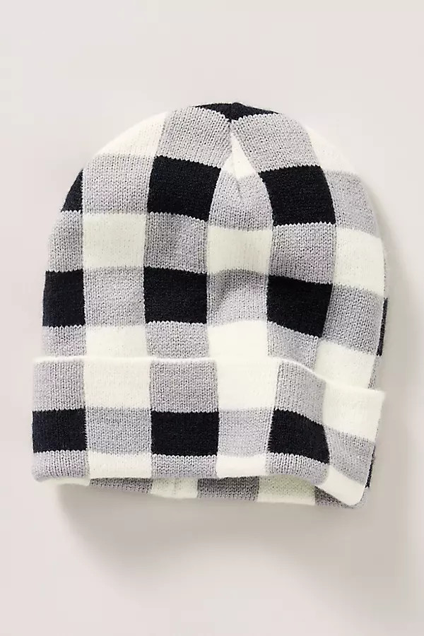 Maeve Gingham Knit Beanie | Anthropologie (US)