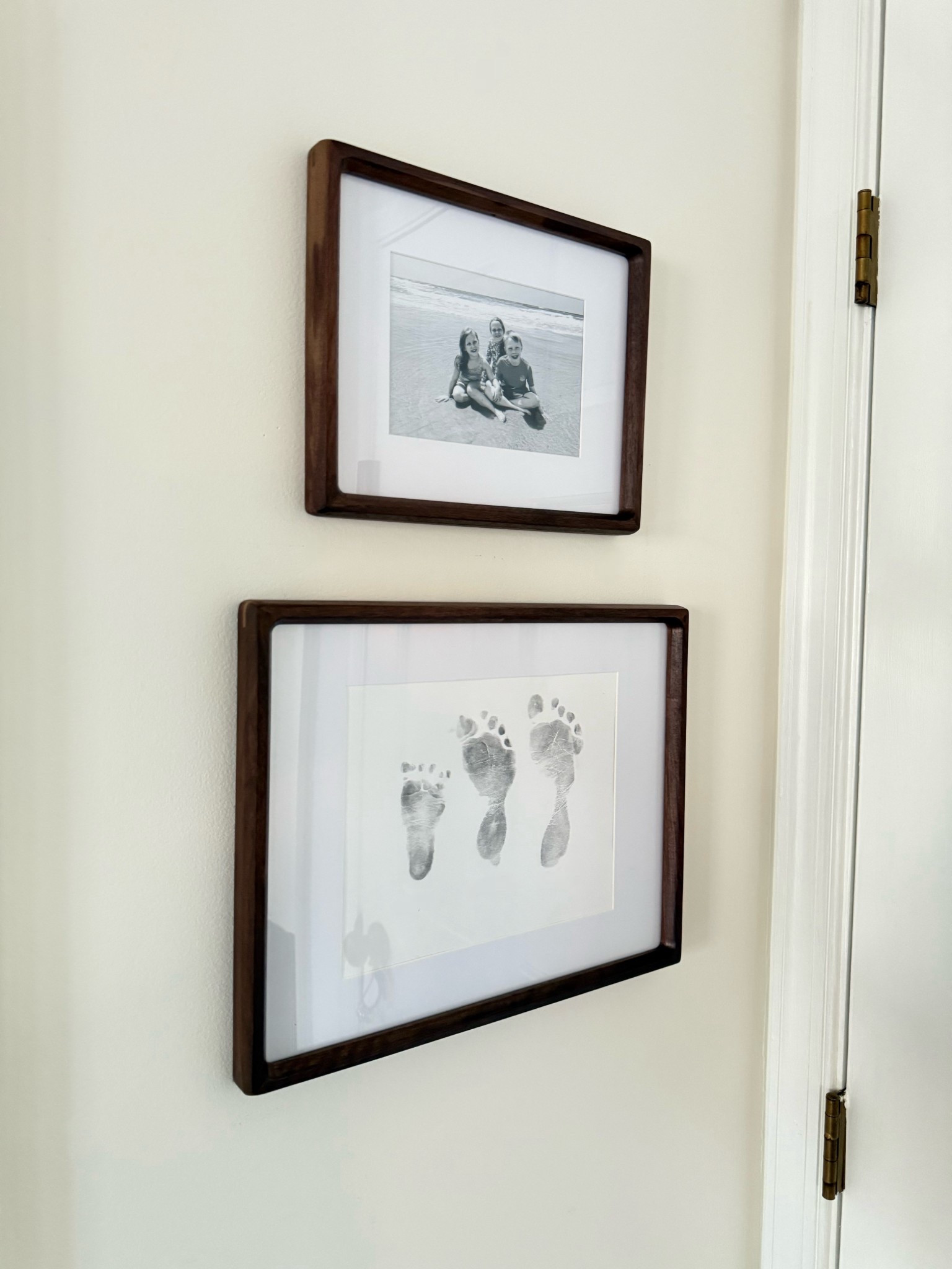 Five years in this house and I’m finally decorating the walls. Tiny footprints + a beach memory, framed at last. Linking these frames 🤍

#LTKKids #LTKHome #LTKmomlife