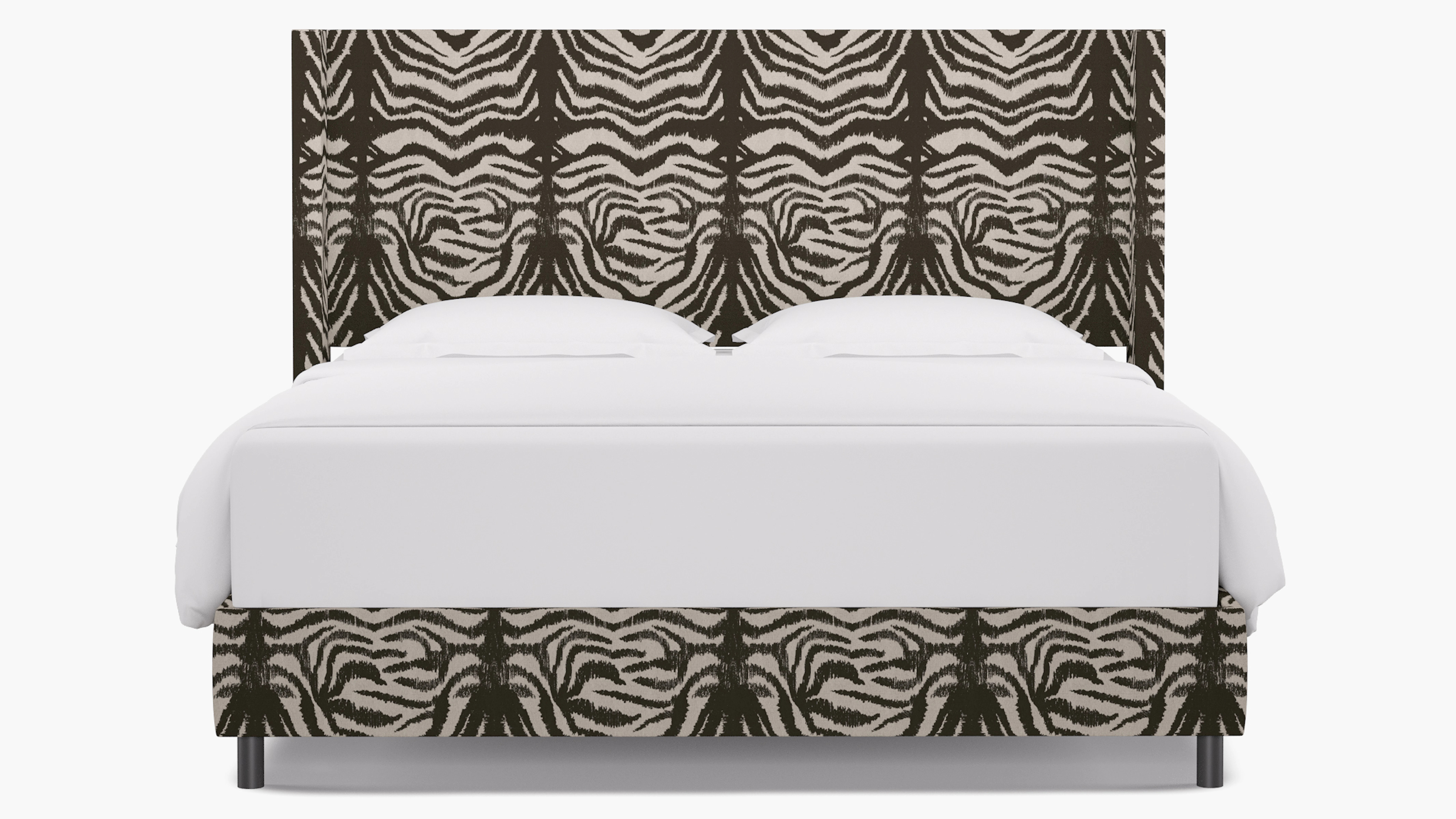 Modern Wingback Bed | King | Zebra | The Inside