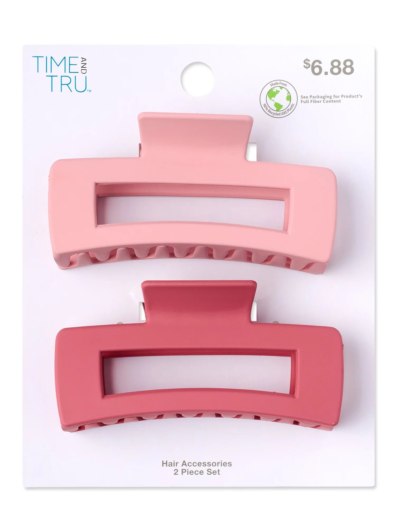Time and Tru Adult Women's Claw Clips, 2-Pack | Walmart (US)