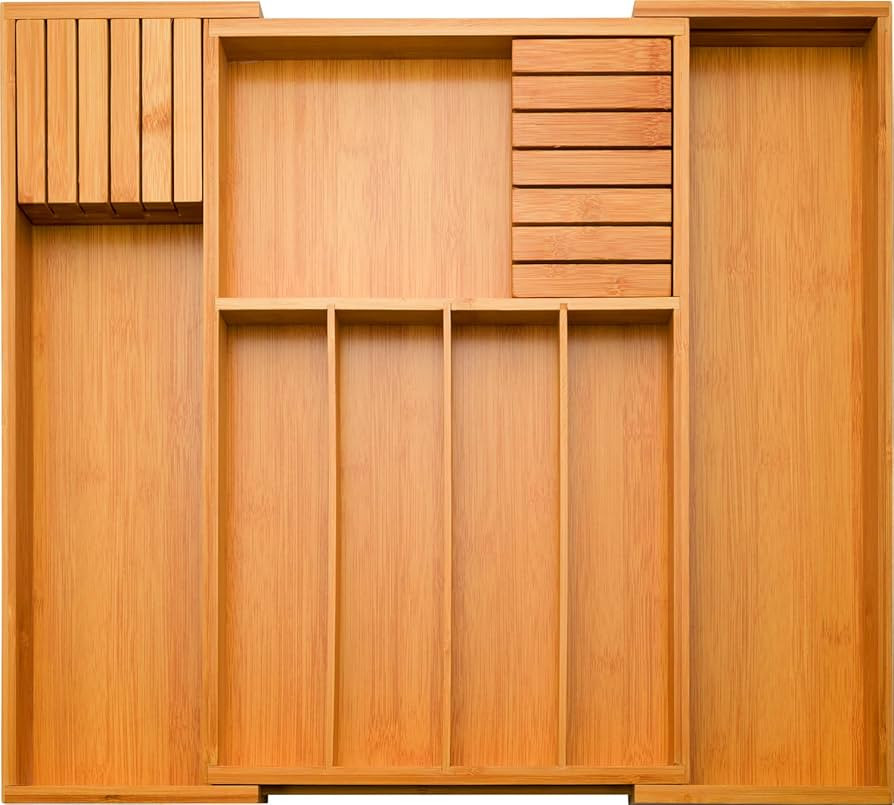 Utensil Organizer for Kitchen Drawers - Bamboo Silverware Organizer - Expandable Utensil Holder a... | Amazon (CA)