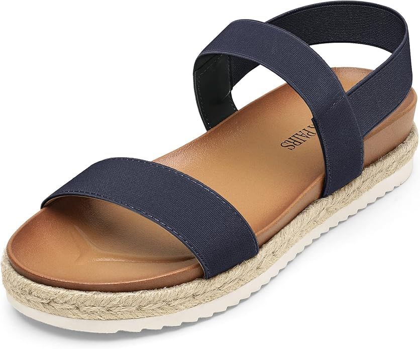DREAM PAIRS Women’s Open Toe Espadrille Platform Sandals | Amazon (US)