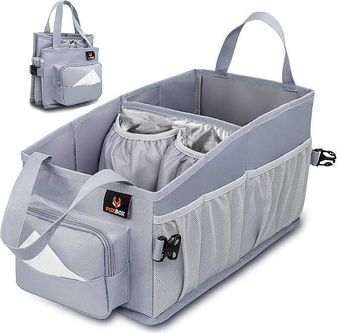 Easy-to-Reach Kids Car Organizer Between Seats - For Back Seat Travel Car Organizer with Tissue B... | Amazon (US)