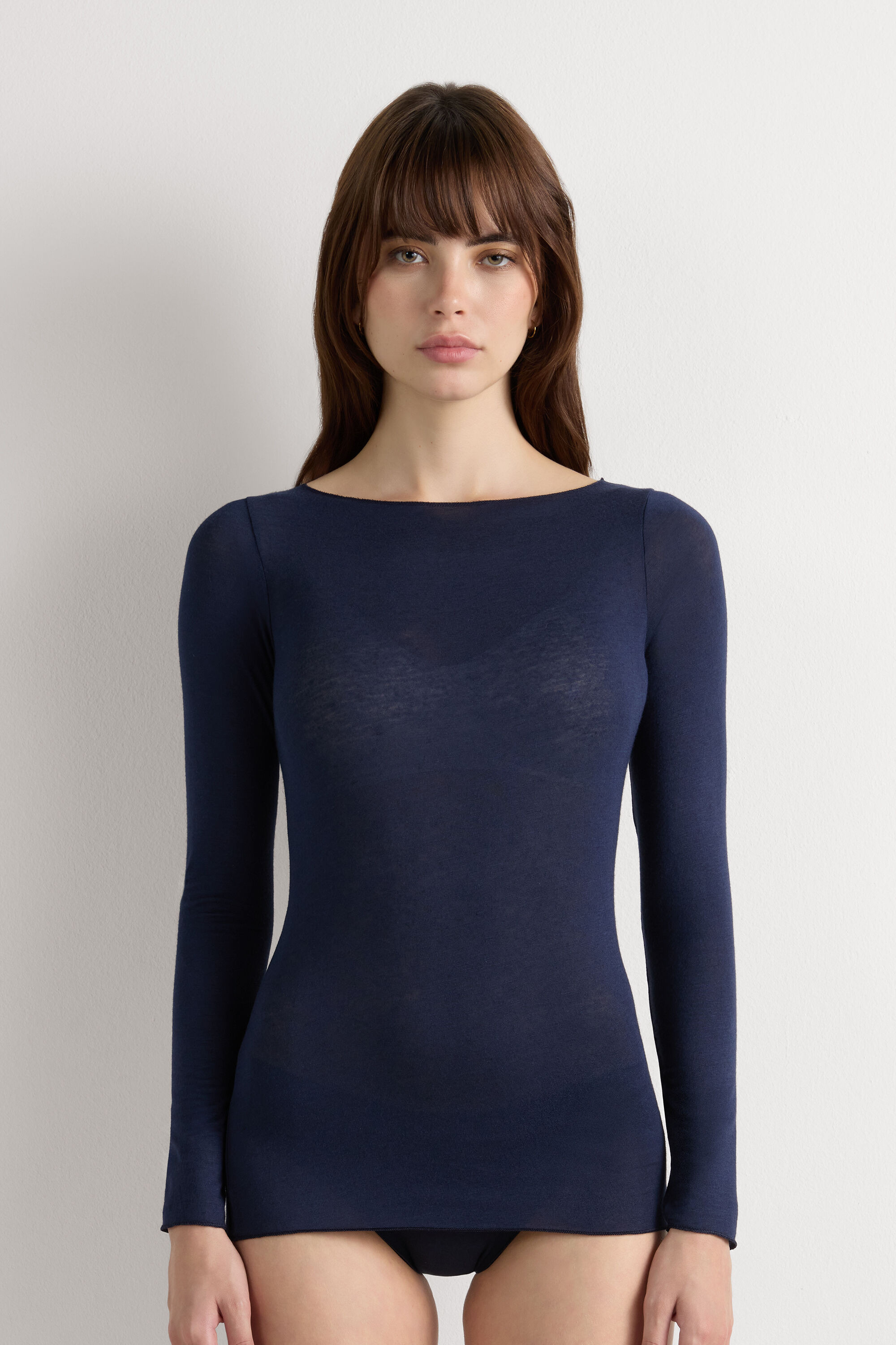 Boat Neck Modal Cashmere Ultralight Top | Intimissimi (US)
