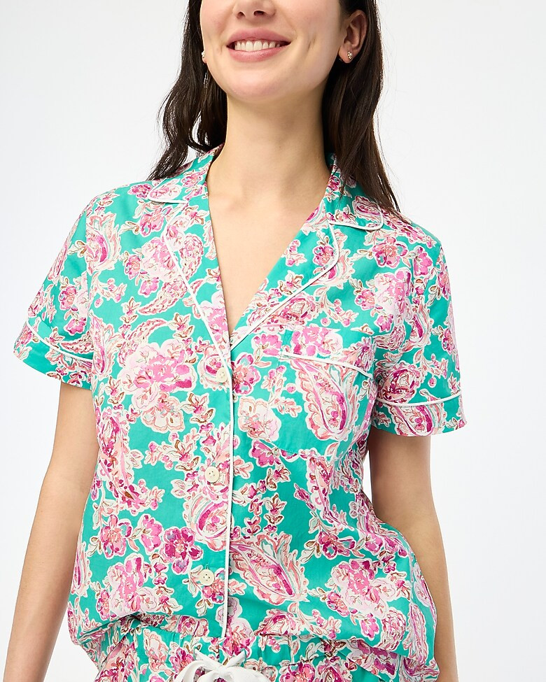 Cotton short pajama set | J.Crew Factory