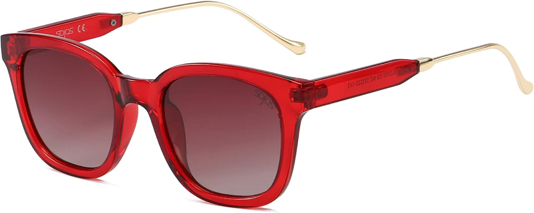 SOJOS Classic Square Polarized Sunglasses Womens Mens Retro Trendy Shades UV400 Sunnies SJ2050 | Amazon (US)