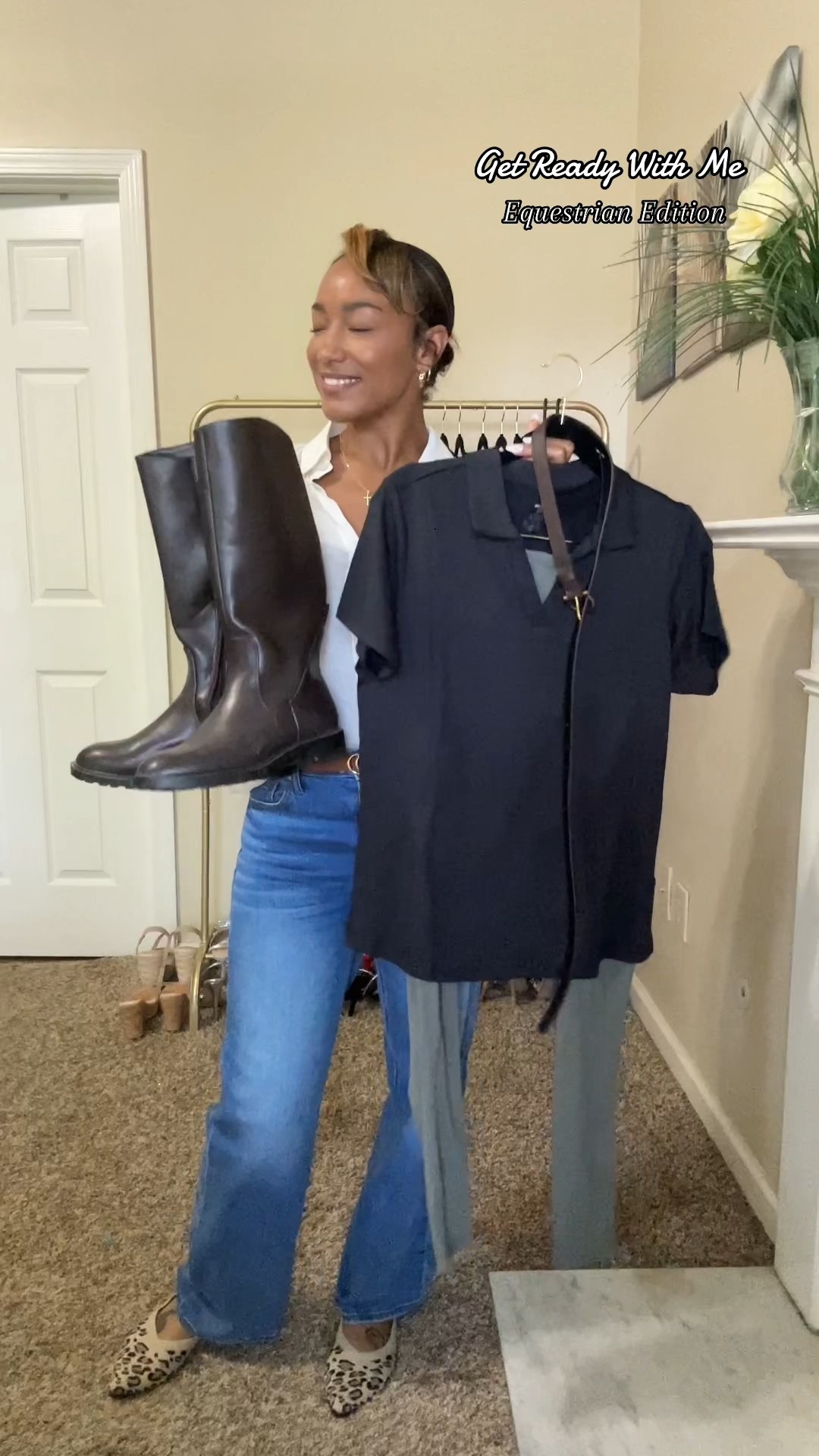 Quick GRWM~ Equestrian edition 🤗 (all items found on my TikTok shop)