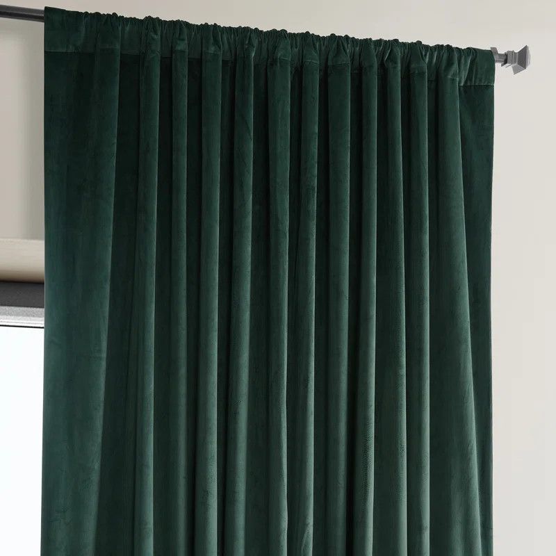 Niemeyer Extra Wide Plush Velvet Curtains for Bedroom - Blackout Curtains for Living Room Window ... | Wayfair North America