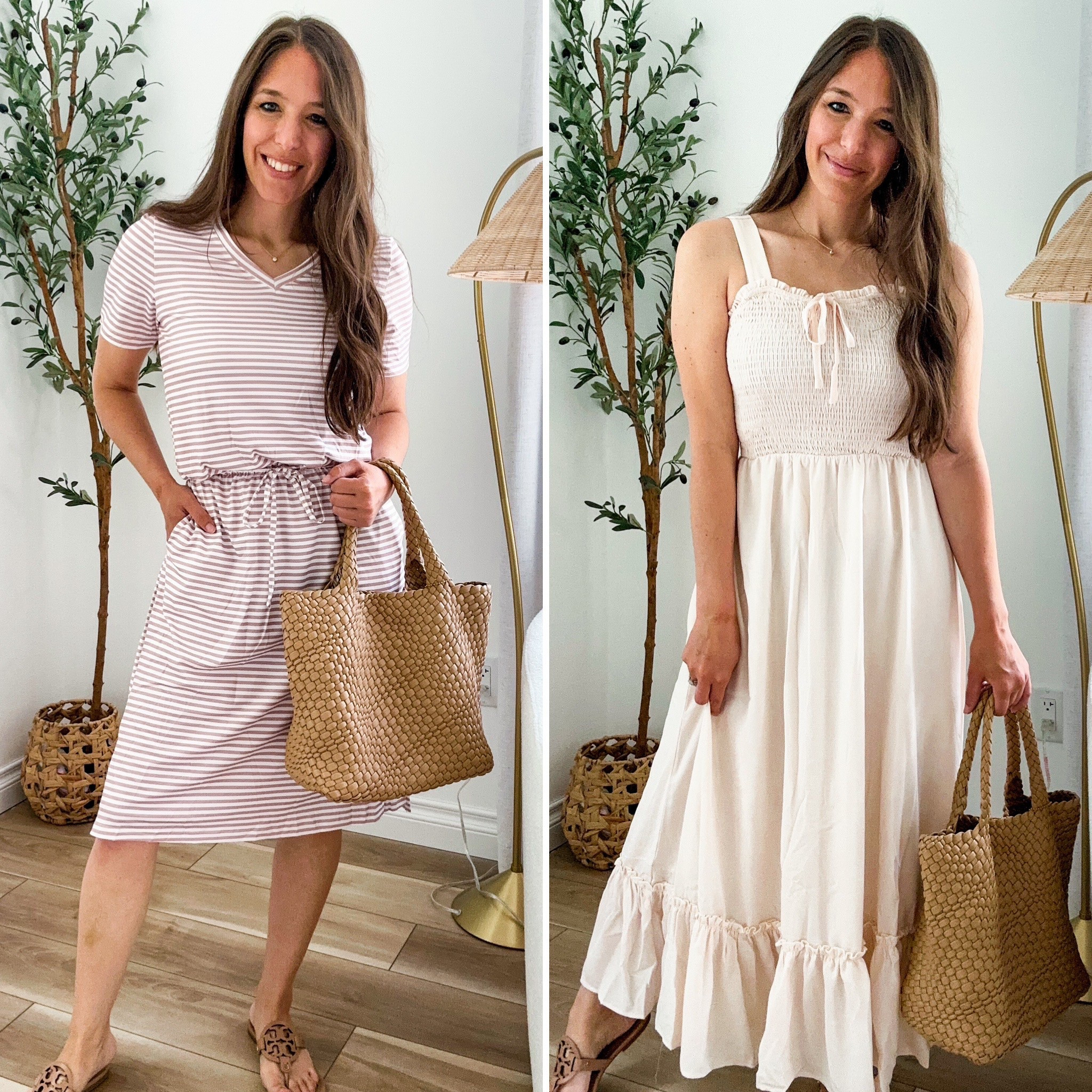 Loving these summer dresses from Amazon! Casual comfy and stretchy! Wearing small in both. Both in multiple colors 
Sandals tts 

#LTKFindsUnder50 #LTKFindsUnder100 #LTKStyleTip